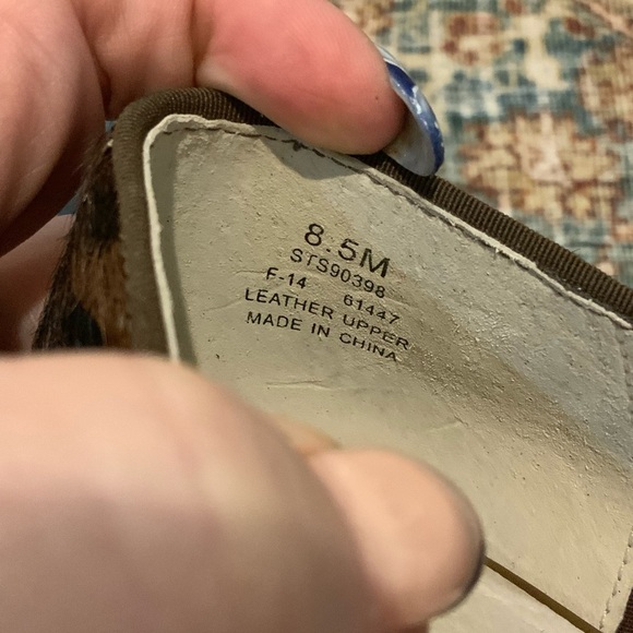 Sperry leopard leather pony hair flats size 8.5 - Picture 7 of 7